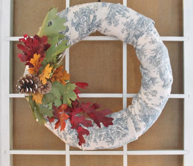 Blue and White Wreath