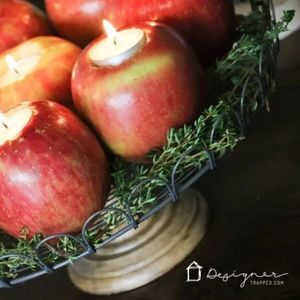 diy fall apple candles craft