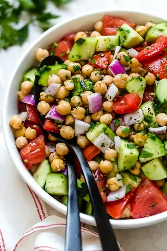 Cucumber and Chickpea Salad