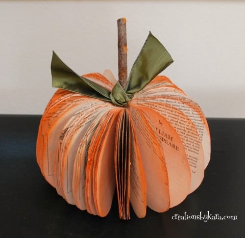 Book Page Pumpkin