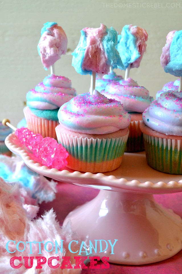 COTTON CANDY CUPCAKES