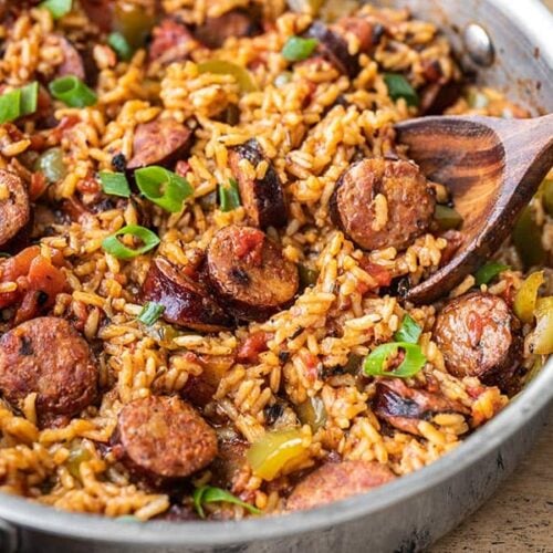 Cajun Sausage and Rice Skillet front