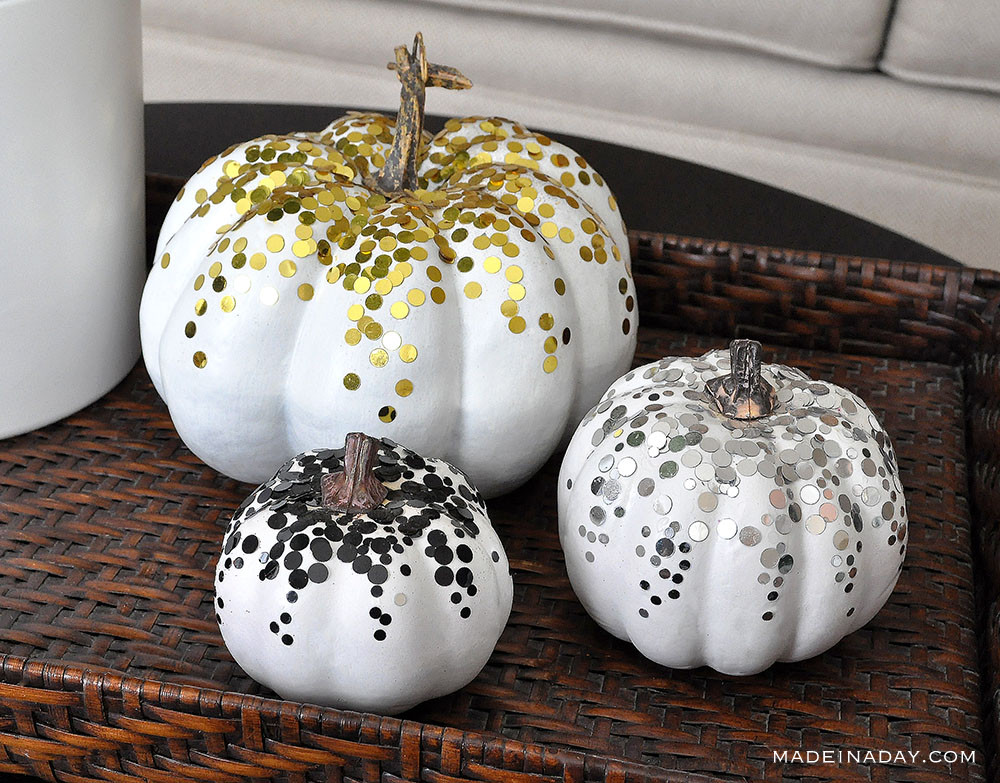 DIY Confetti Pumpkins