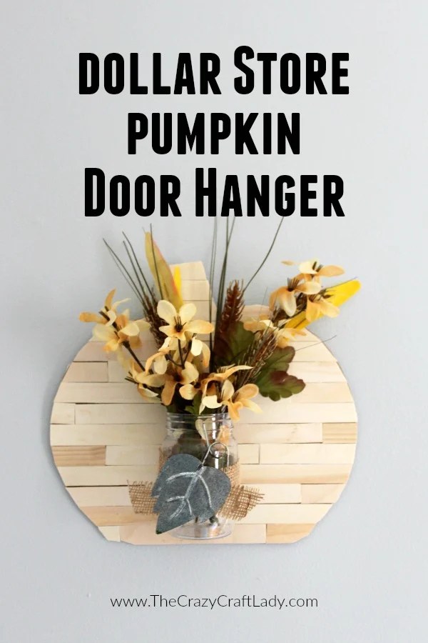 DIY Dollar Store Pumpkin Door Hanger