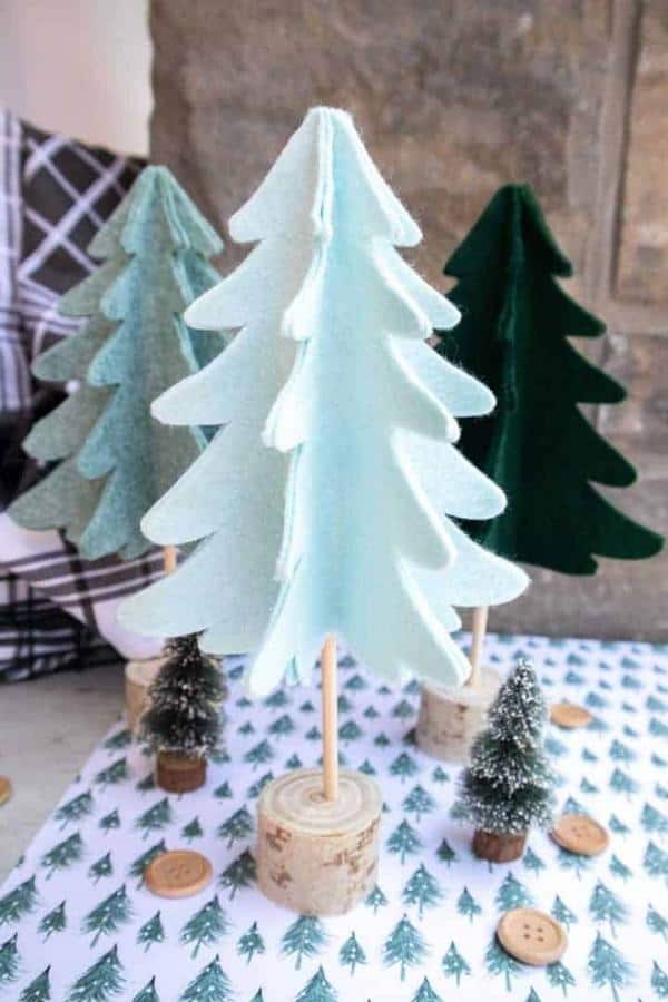 DIY FELT CHRISTMAS TREES