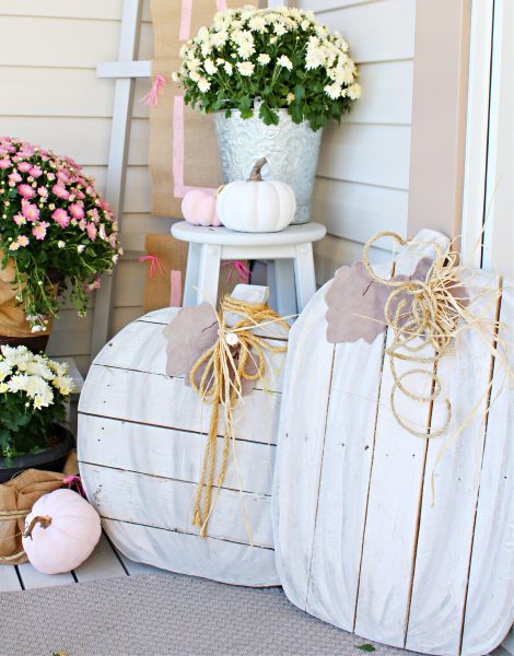 DIY Pallet Pumpkins for a Front Porch