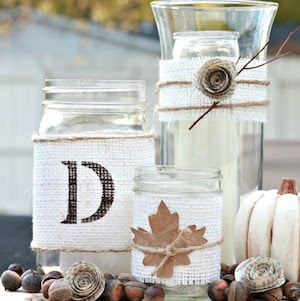 Rustic Jars DIY Fall Centerpiece