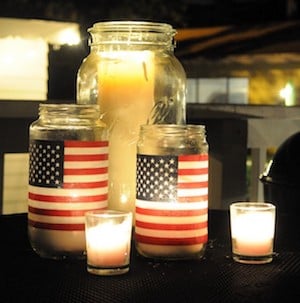 Easy American Flag Luminaries