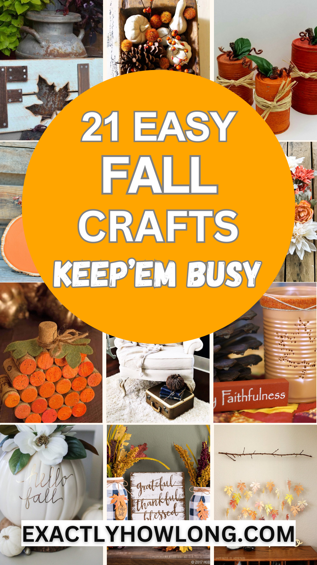 Simple autumn crafts for children and adults to make at home.