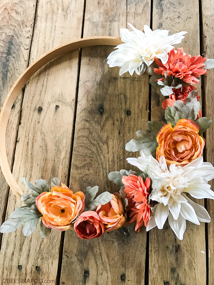 Fall Embroidery Hoop Wreath