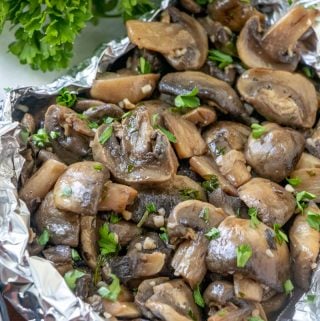 GARLIC BUTTER GRILLED MUSHROOMS 9