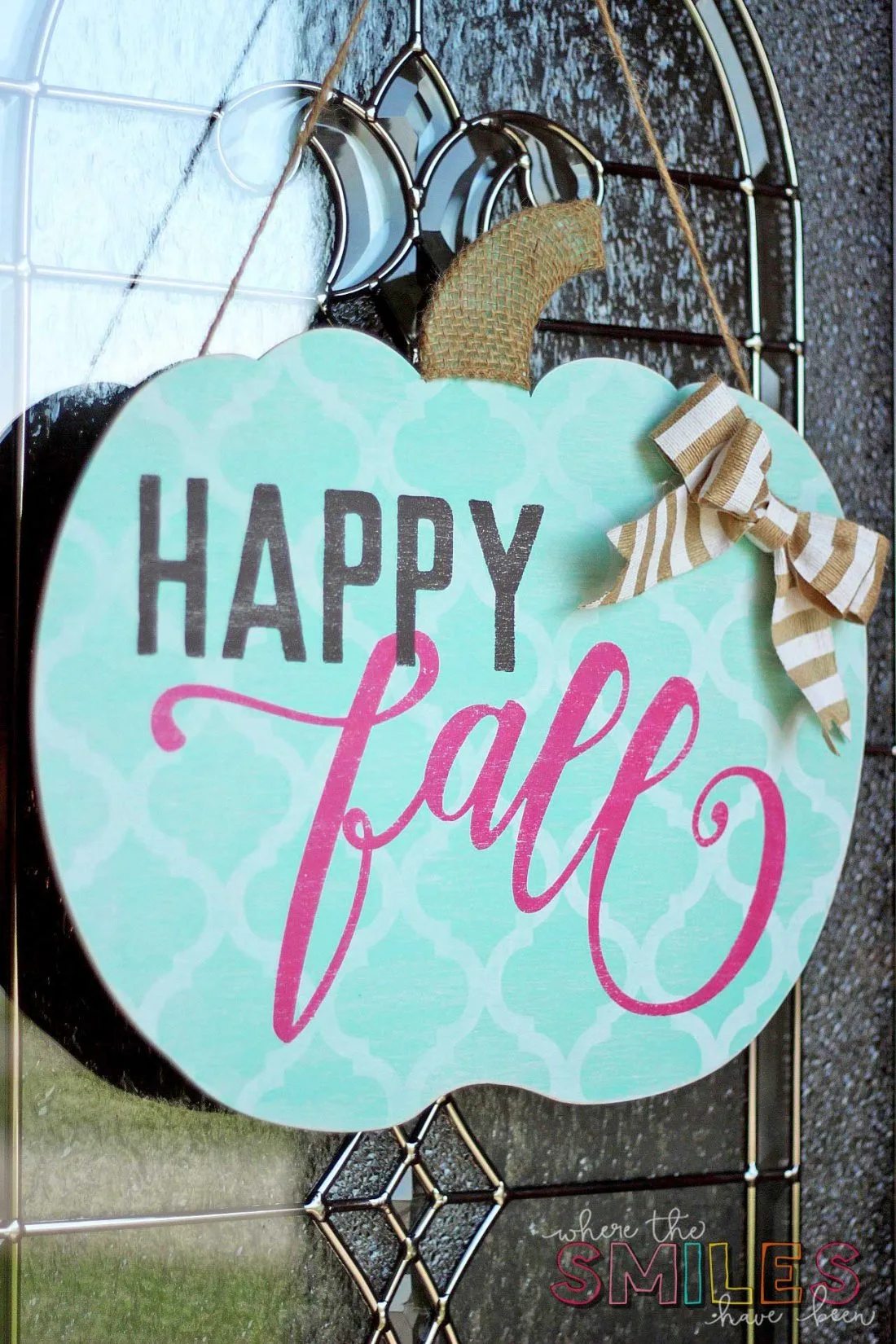 Happy Fall Pumpkin Door Hanger Left