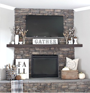 Rustic Fall Mantel