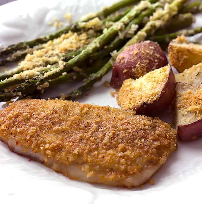 Sheet Pan Parmesan Pork Chops Potatoes Asparagus 5