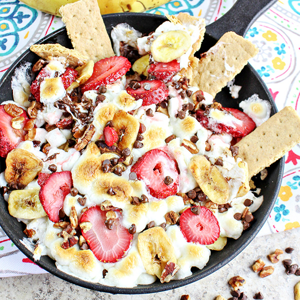 Skillet Banana Split Smores 33