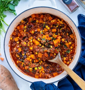 Sweet Potato Ground Turkey Chili 22