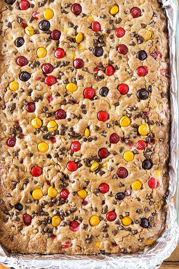 Harvest M&M Cookie Bars