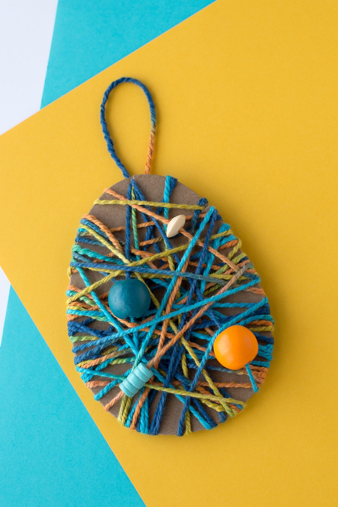 Yarn Wrapped Egg Craft 6