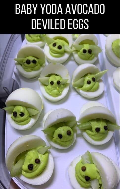 baby yoda avocado deviled eggs