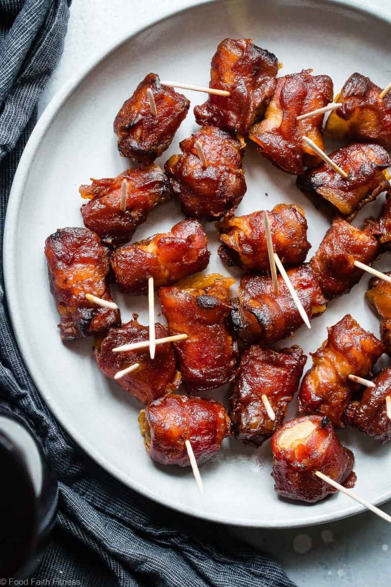 bacon wrapped pineapple bites photo