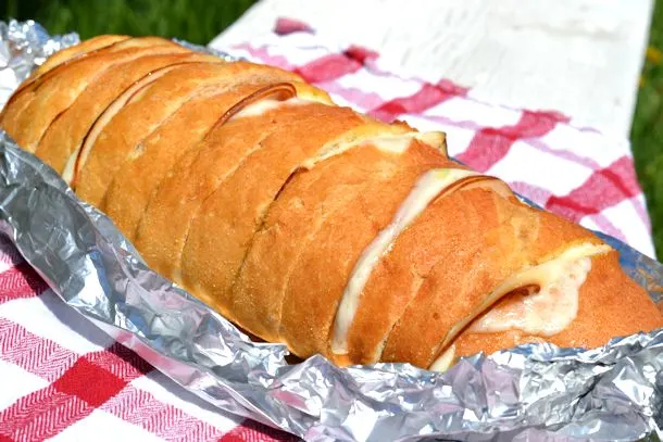 campfire ham and cheese bread