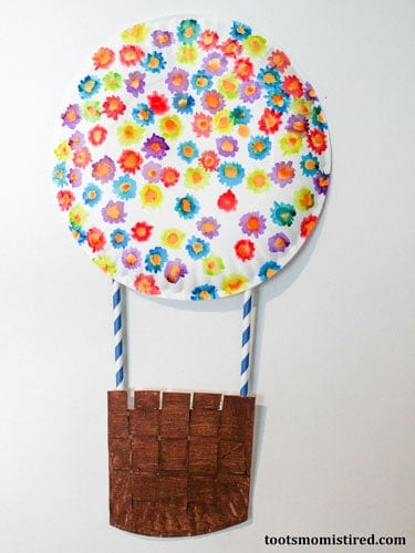 hot air balloon craft flowers