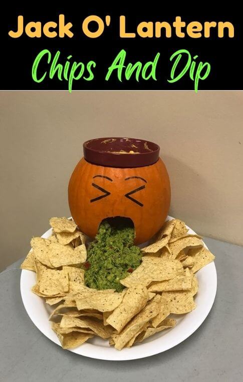 jack o lantern chips dip