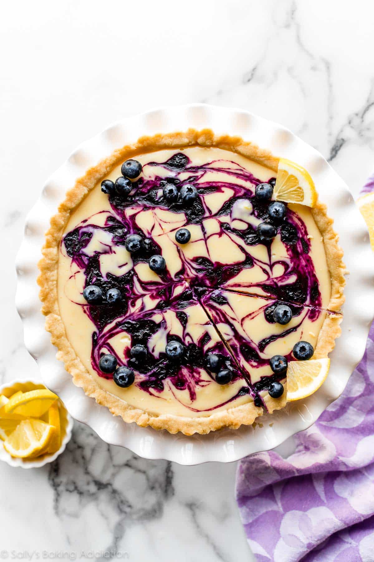 lemon blueberry tart shortbread crust