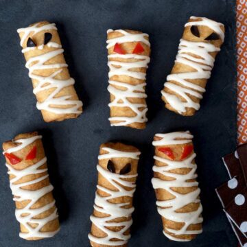 pizza roll ups mummy snacks 3