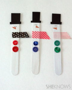 Popsicle Stick snowmen