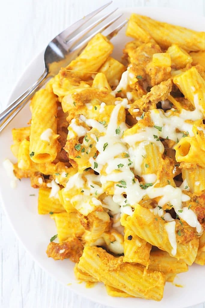 pumpkin and sausage pasta bake 7