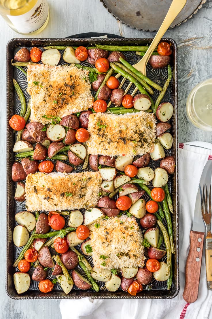 sheet pan honey mustard crusted salmon 1 of 9