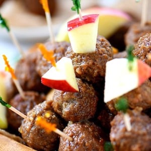 Apple Cider Maple Meatballs Fall Appetizer