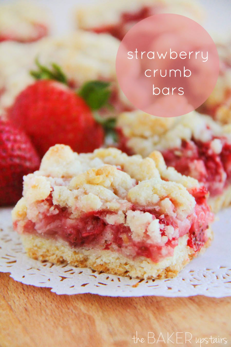 strawberry crumb bars