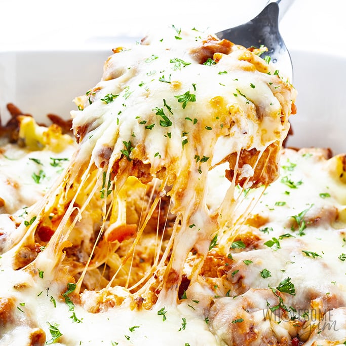 wholesomeyum keto cauliflower baked ziti recipe 25