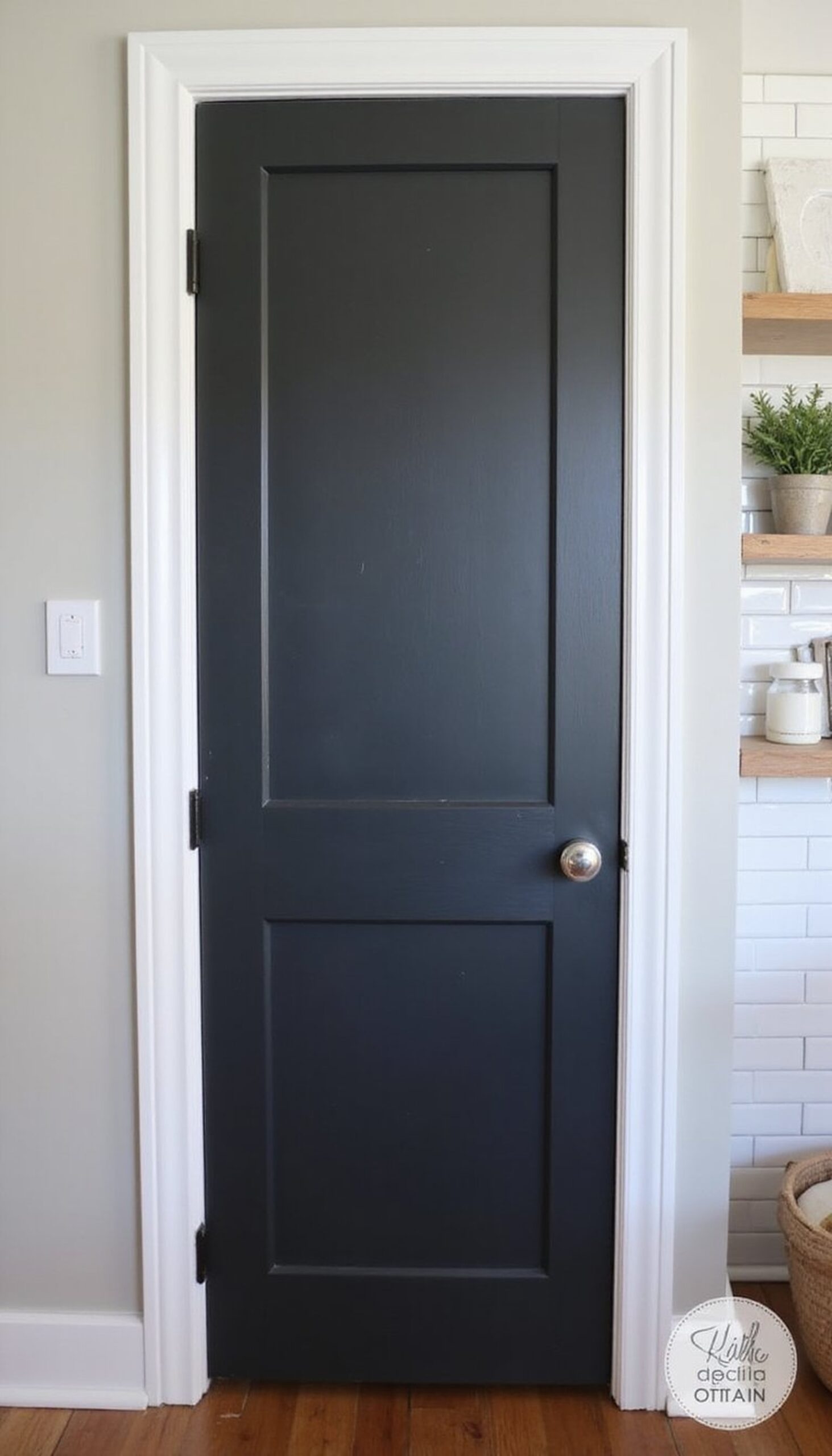 Chalkboard pantry door for kitchen charm
