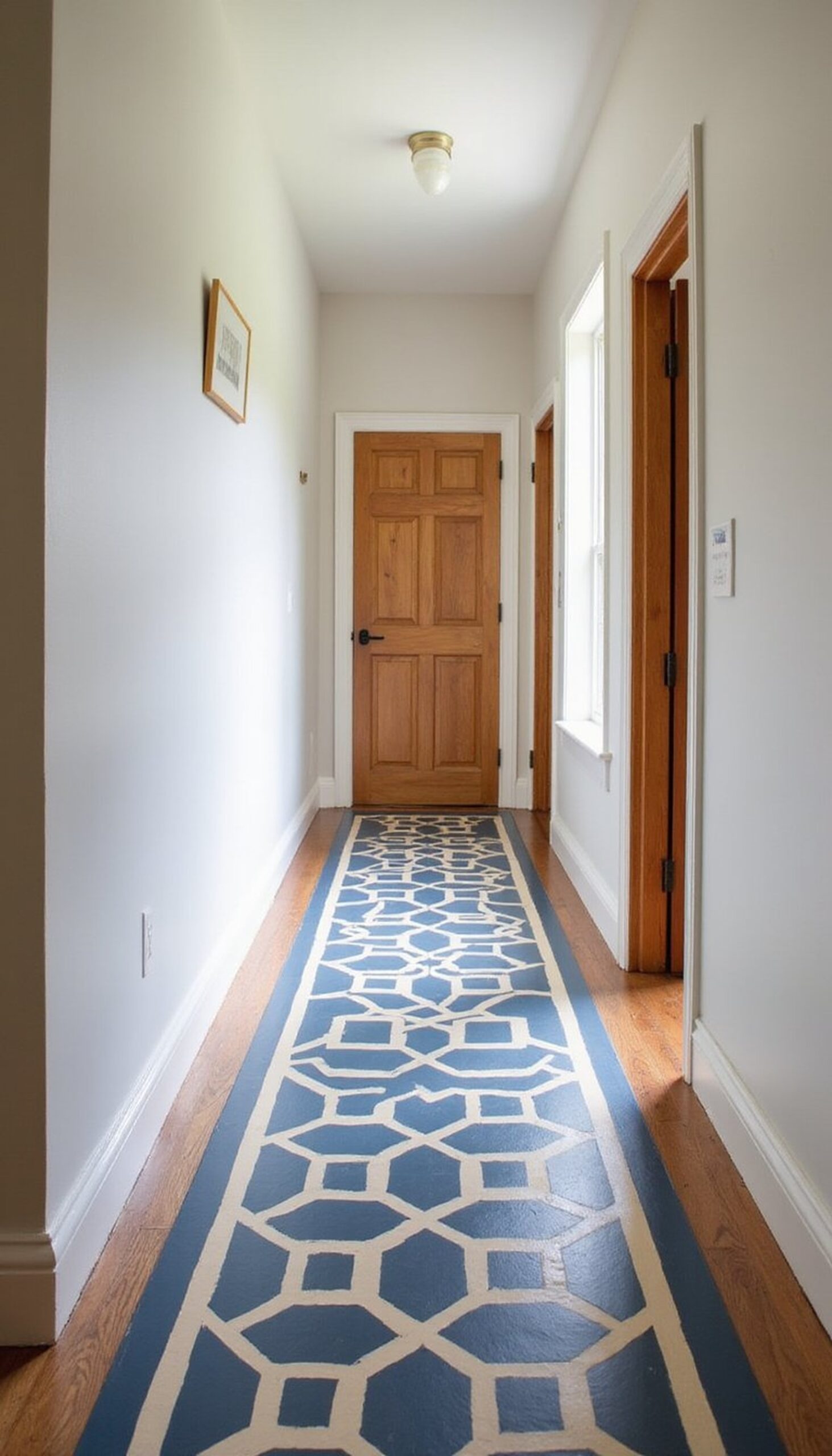 Painted floor runner for lively hallways