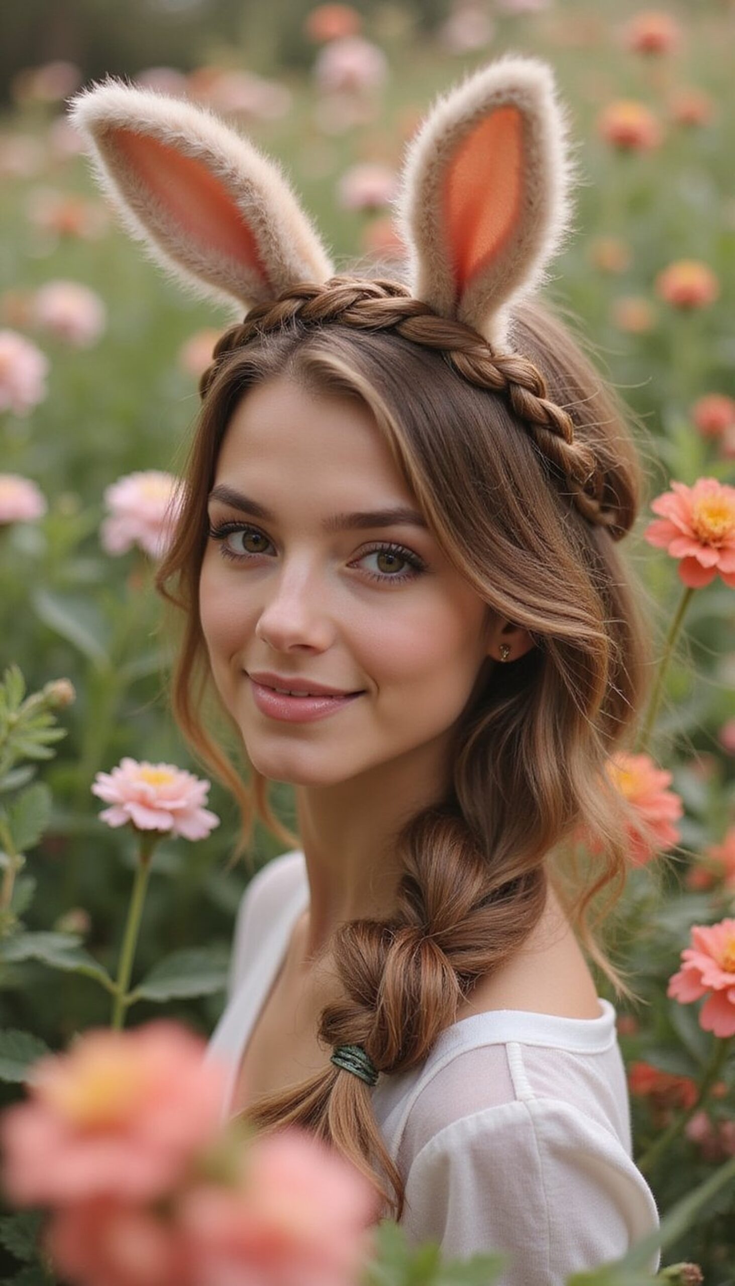 Braided Halo Crown With Tiny Ears