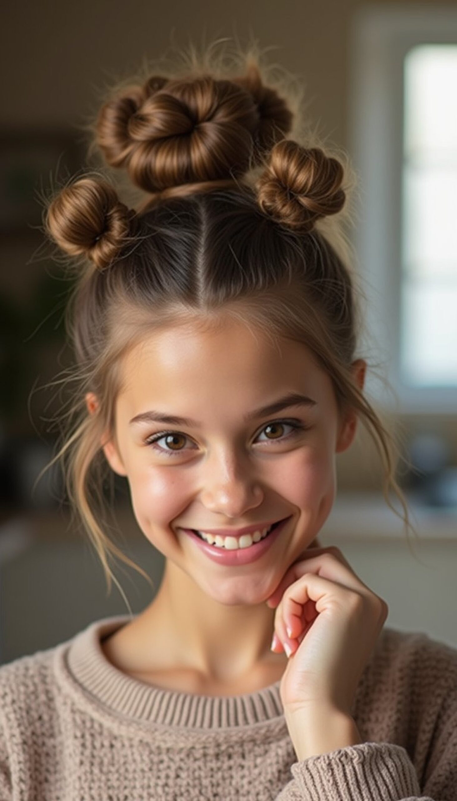 Mini Bunny Knots Around A Bun