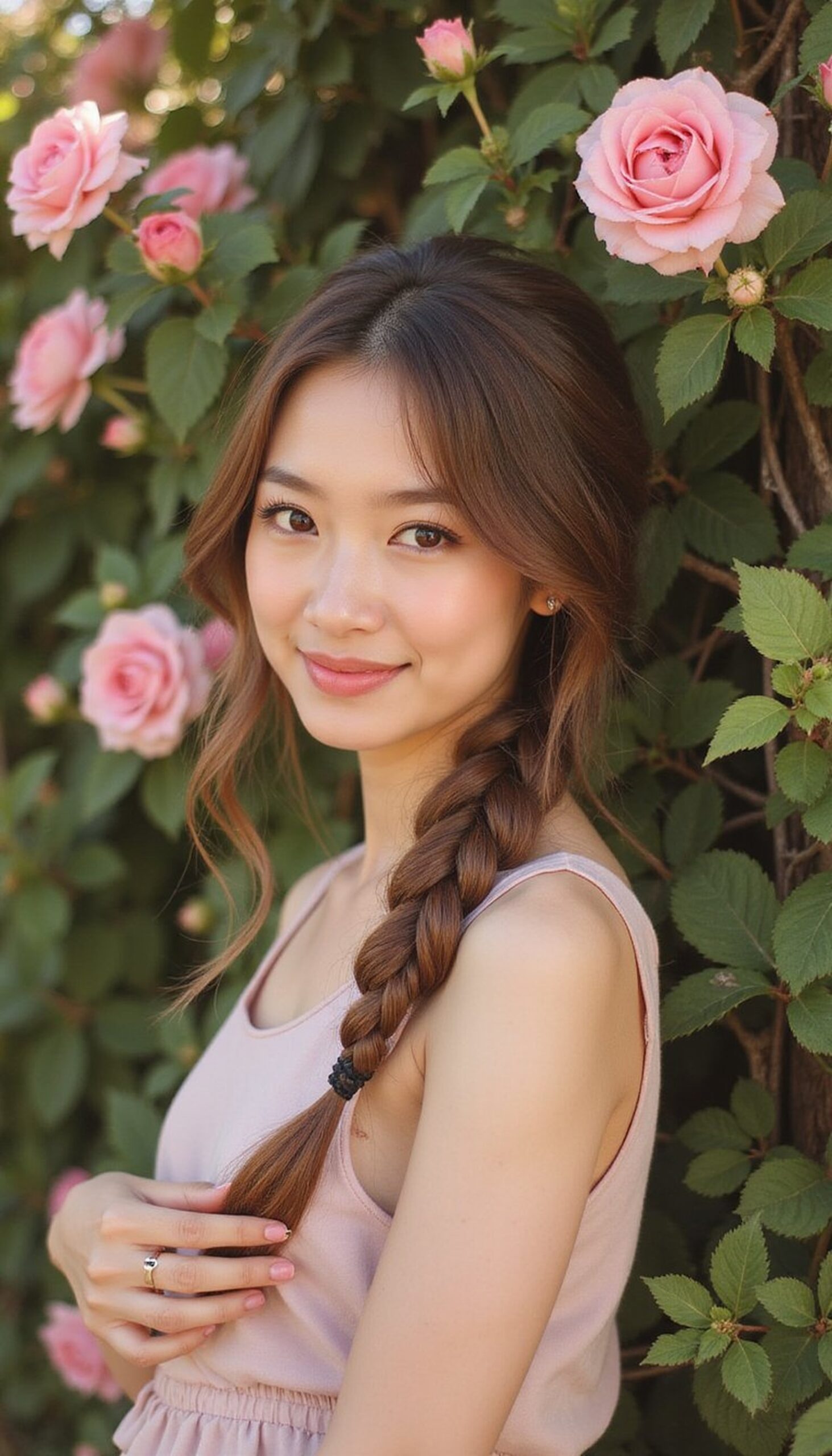 Side-Swept Bunny Braid With Soft Tendrils