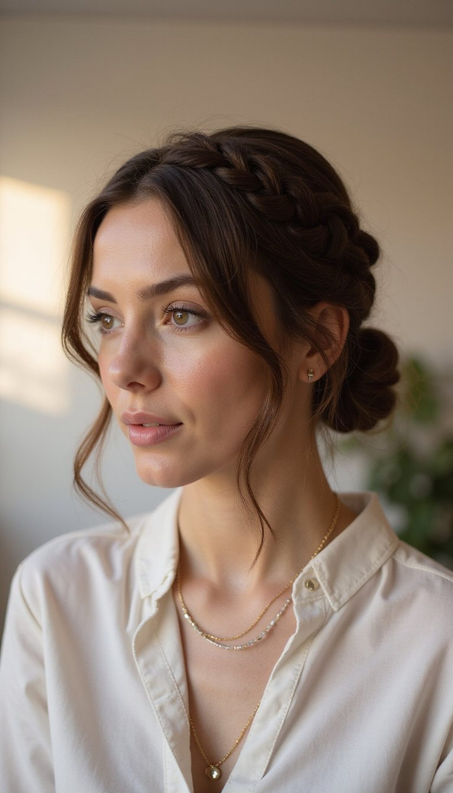 Double Dutch Braids Twisted Into Bun