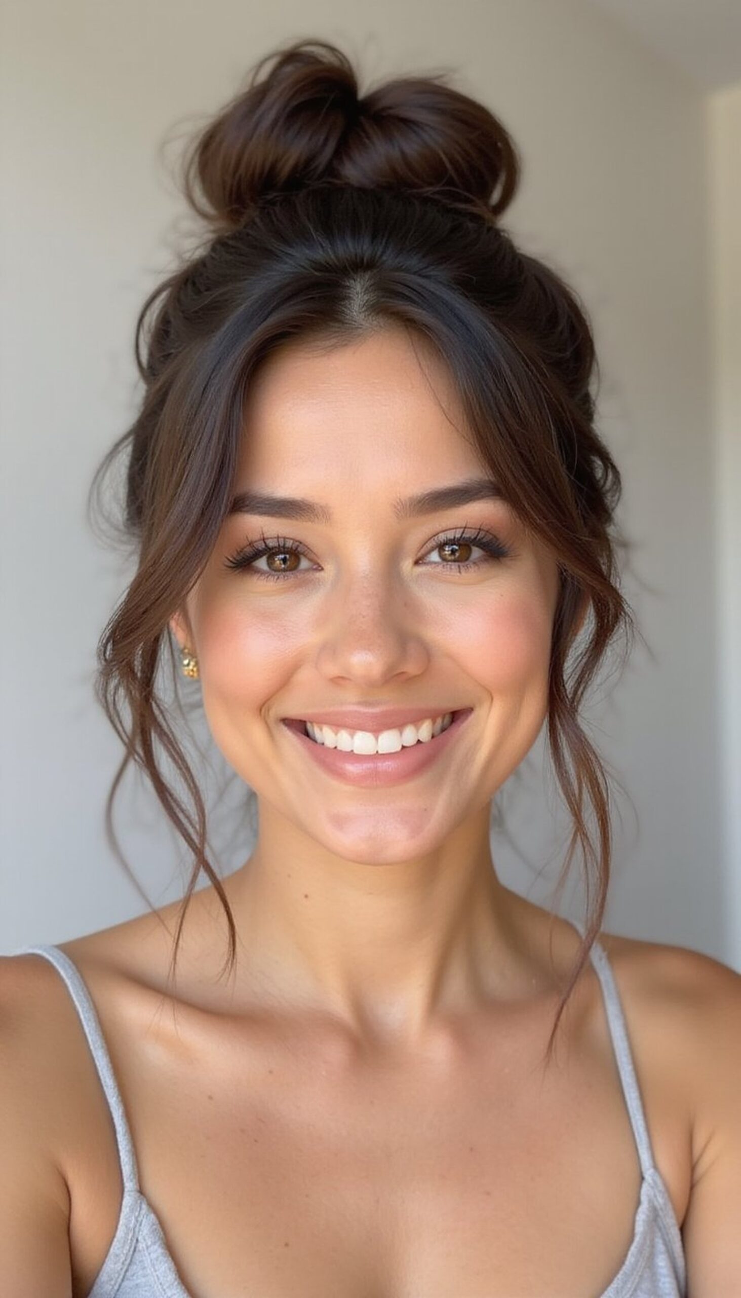 Low Bubble Pony Into Chic Bun