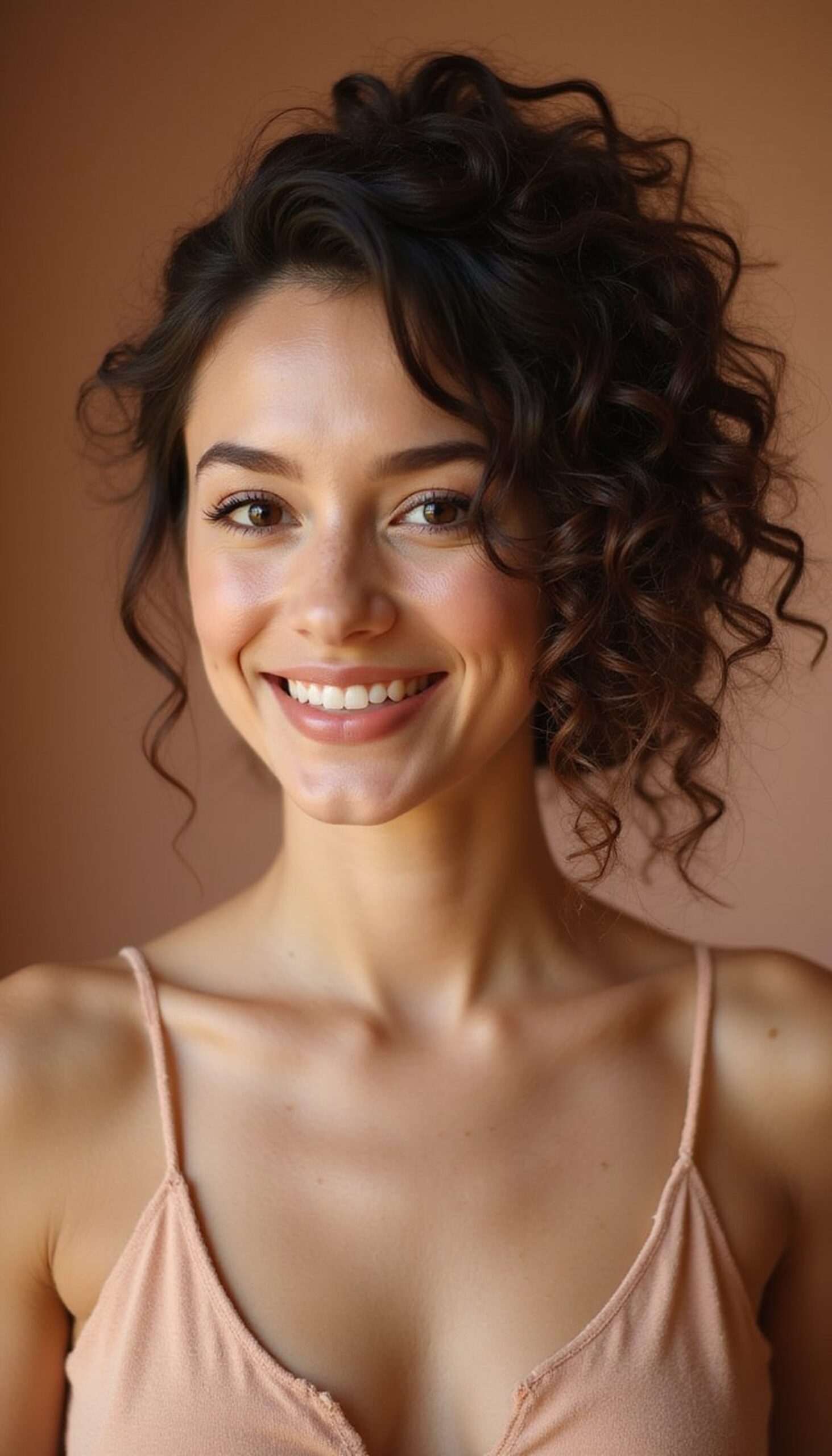 Romantic Curly Updo With Face-Framing Pieces