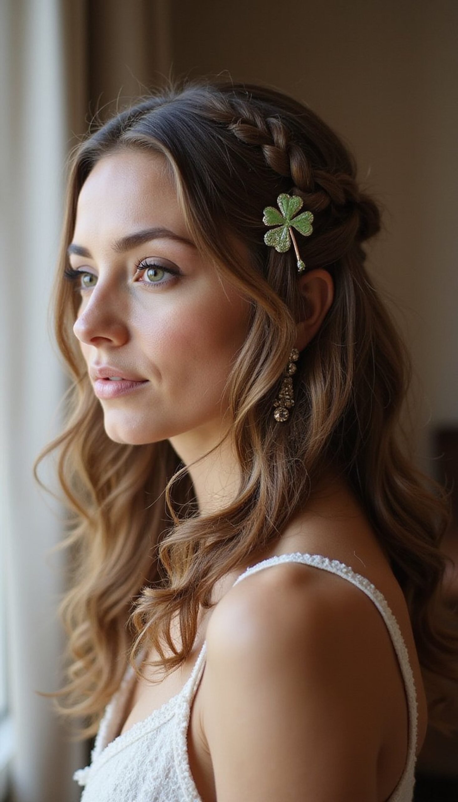 Celtic-Inspired Twisted Half-Up Braided Look With Clips