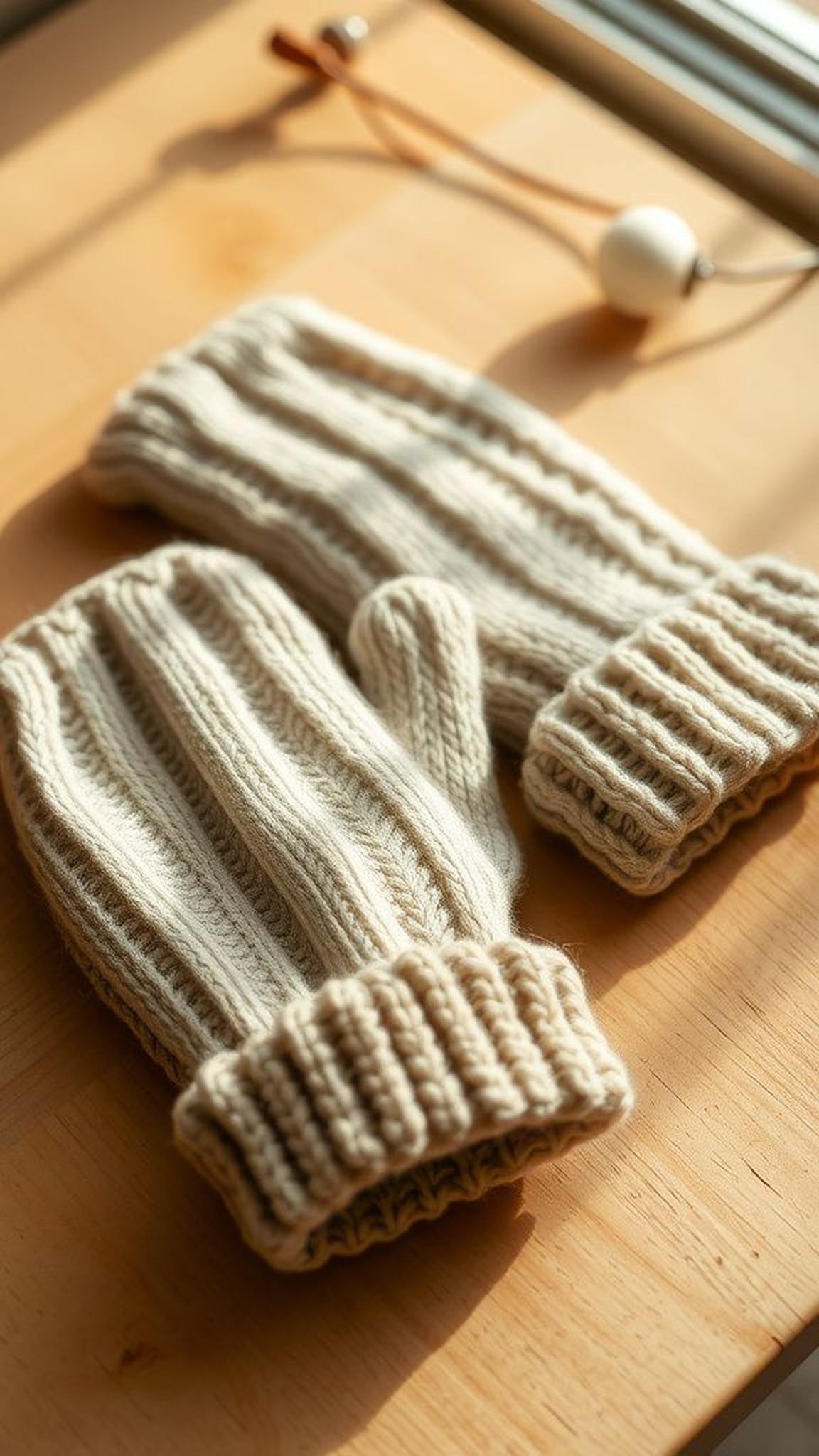 Denim mitts from an old cozy sweater sleeve