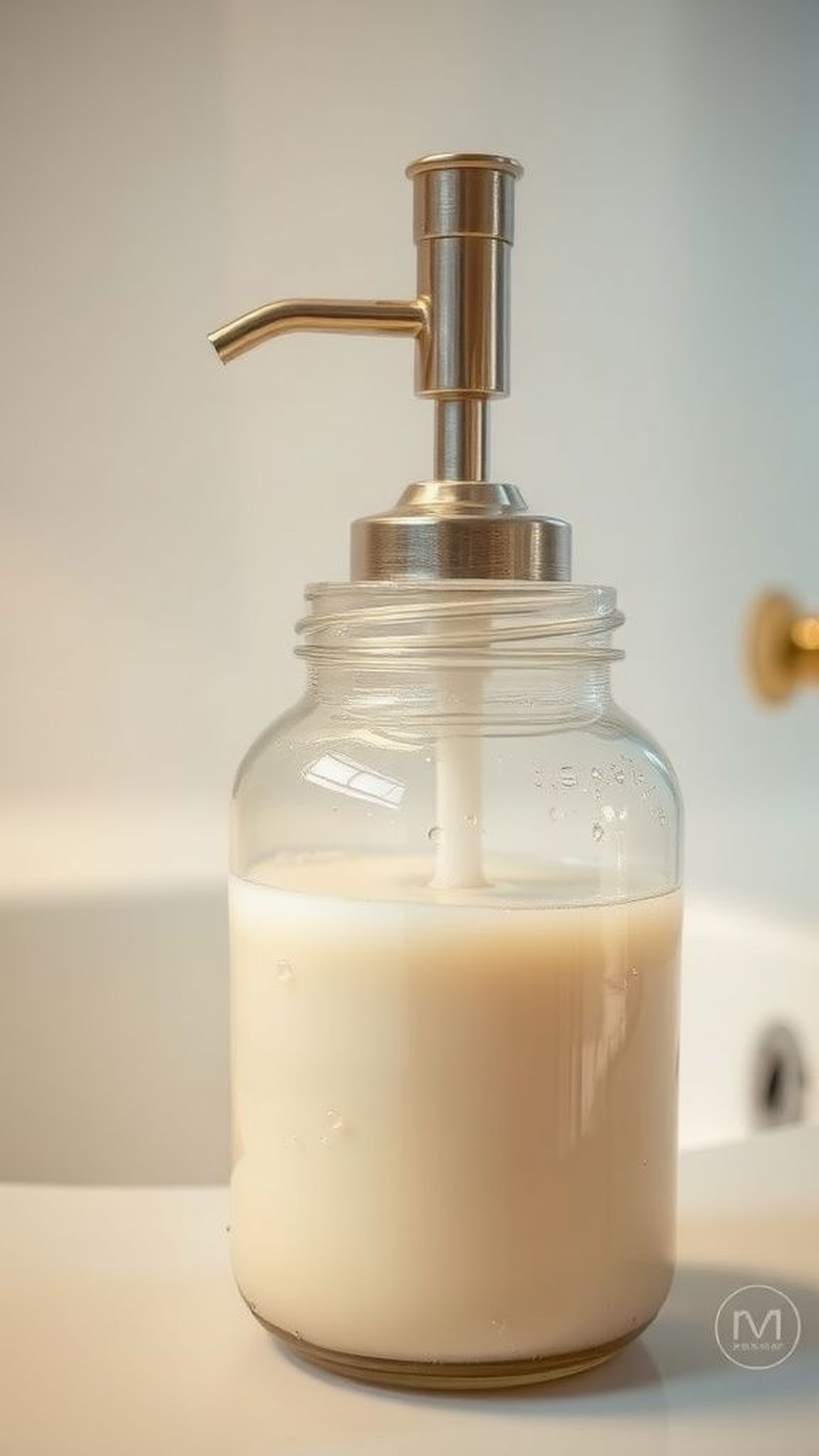 Glass jar soap dispenser with vintage charm