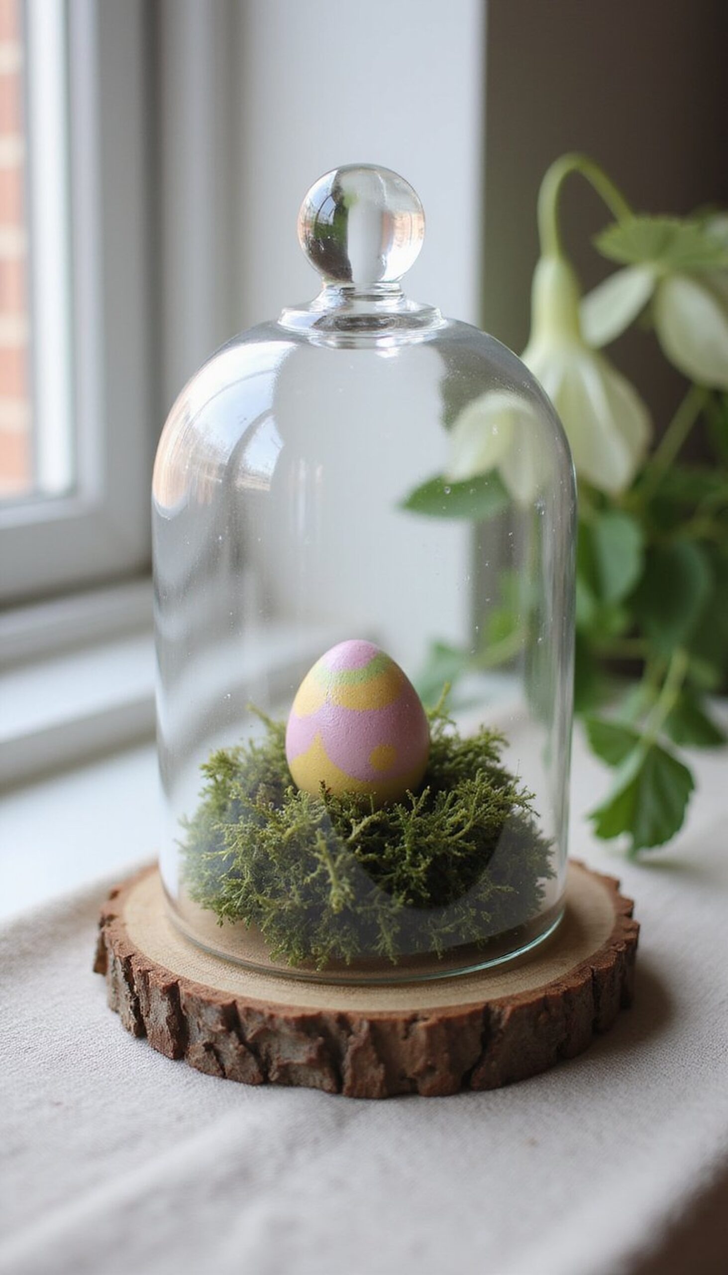 How to style a glass cloche vignette?