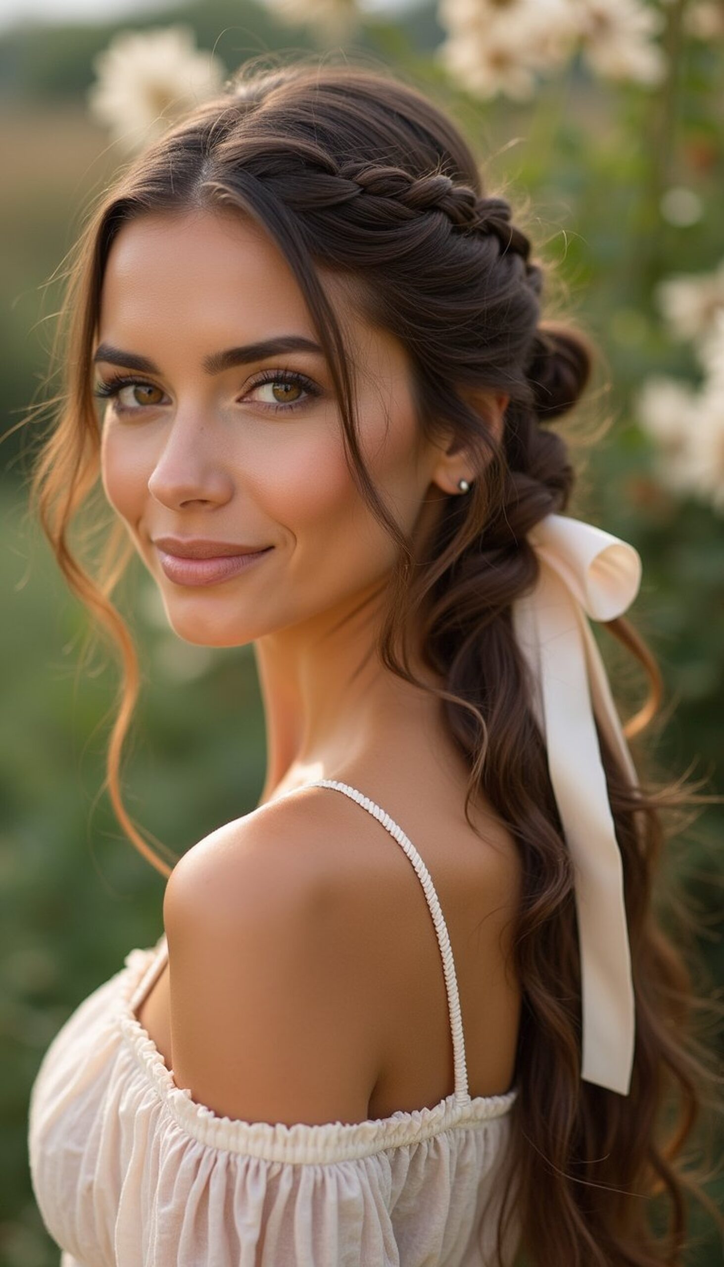 Loose Ribbon Braids For Romantic Soft Vibes
