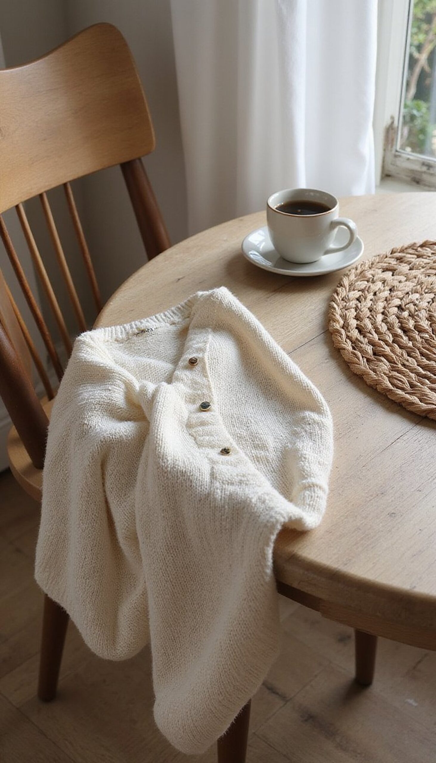 Button-Back Cardigan Rework: Decorative Buttons