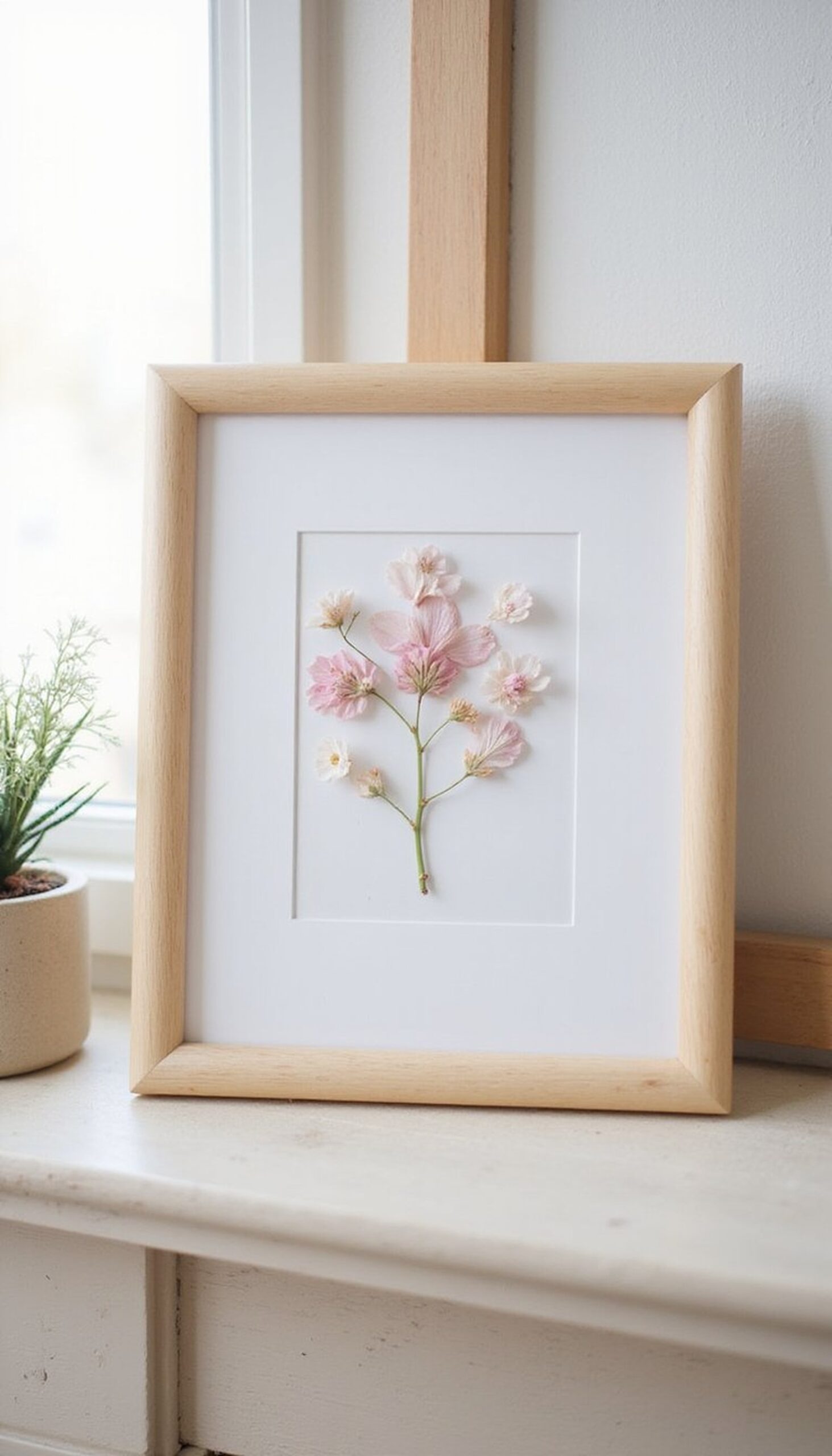Easy pressed flower frame for mom